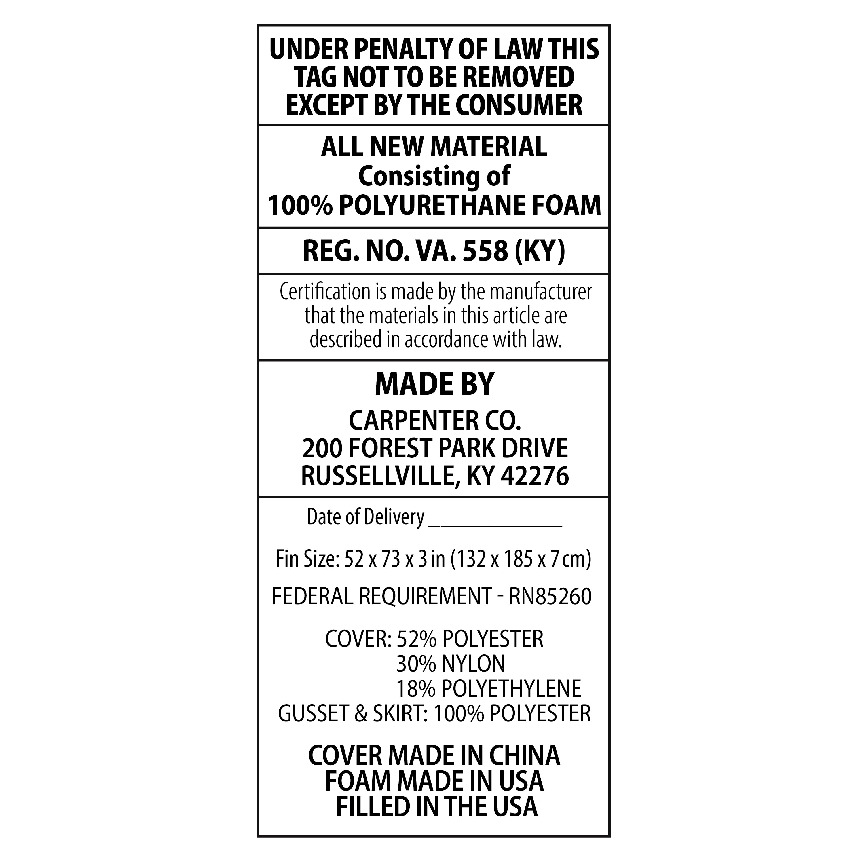 Blue TruCool 3 Mattress Topper featuring Serene Foam - Full - 3 Inch